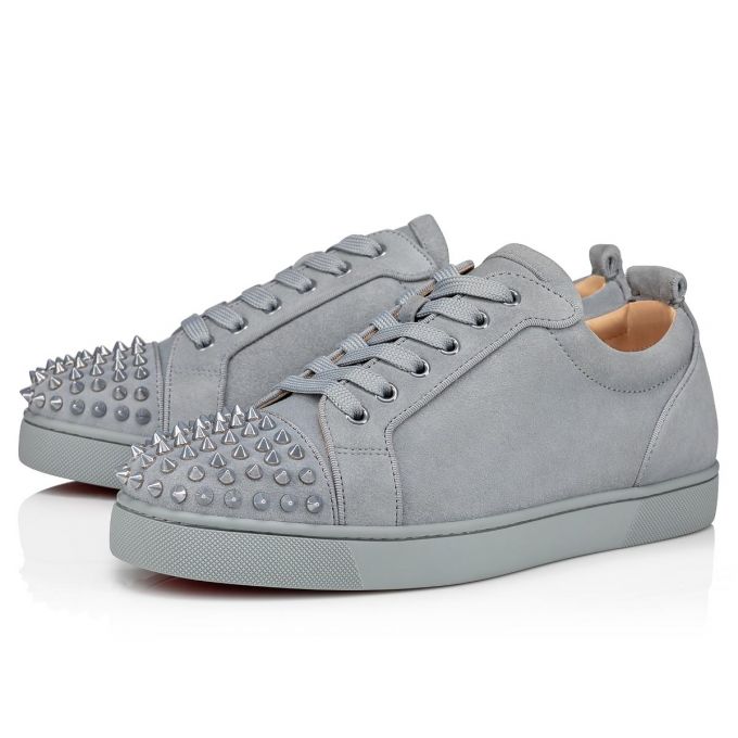 Christian Louboutin Louis Junior Sp 000 Brest/Brest Metal Veau Velours Sneakers Muške Patike Svijetlo Plave | RS-77218