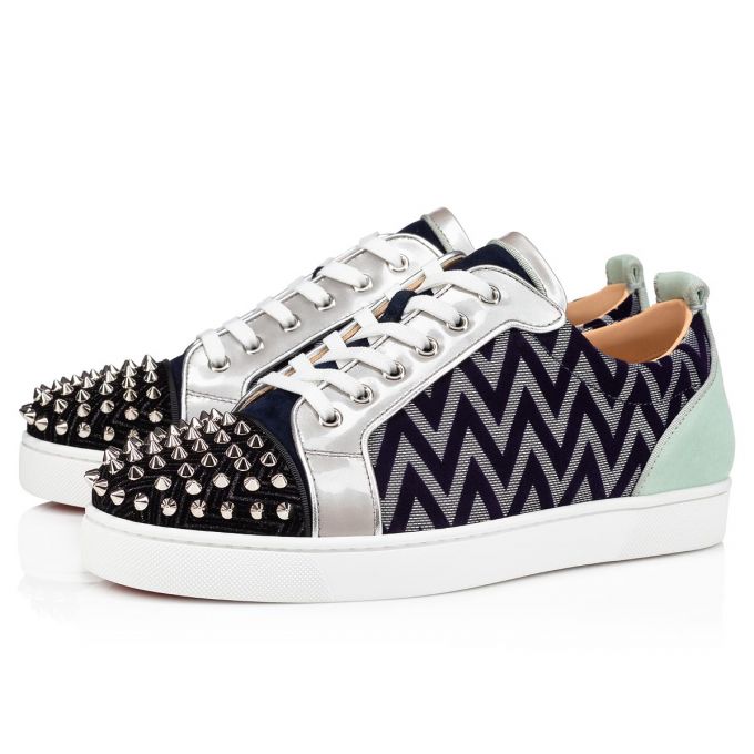 Christian Louboutin Louis Junior Spikes Orlato Creative Fabric Sneakers Muške Patike Visebojne | RS-54475