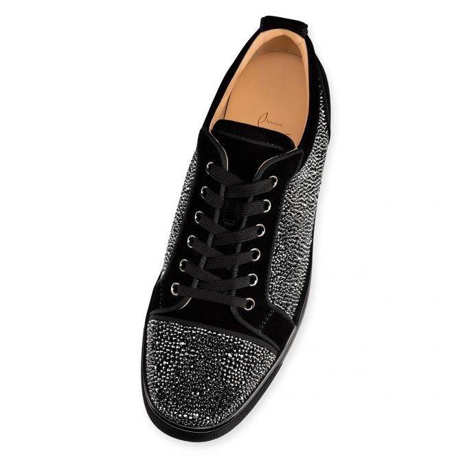 Christian Louboutin Louis Junior St 000 Strass Sneakers Muške Patike Crne | RS-72752