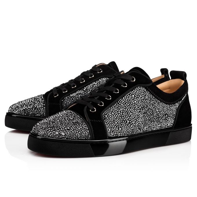 Christian Louboutin Louis Junior St 000 Strass Sneakers Muške Patike Crne | RS-72752