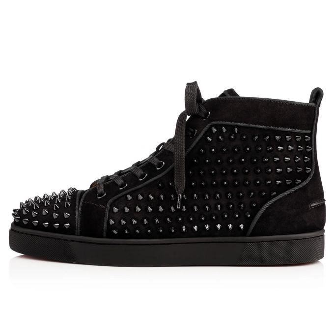 Christian Louboutin Louis Orlato 000 Veau Velours Sneakers Muške Patike Crne | RS-34770