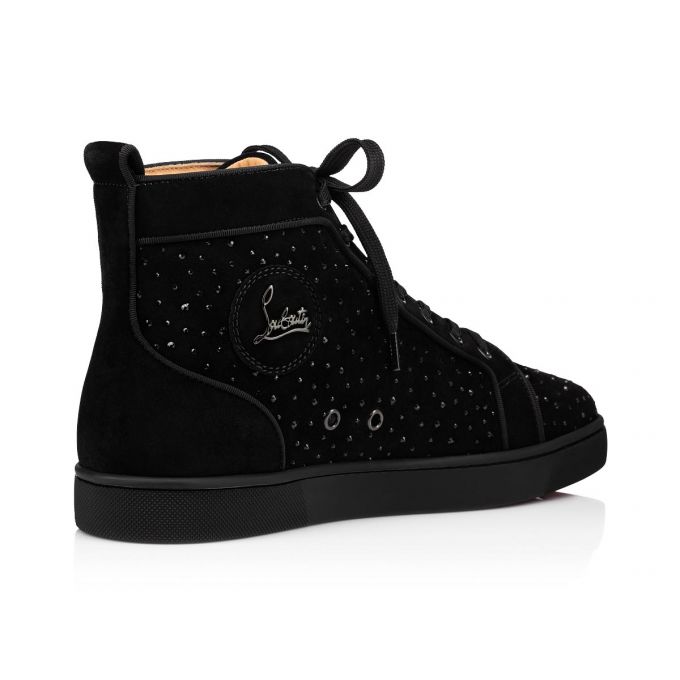 Christian Louboutin Louis Orlato Creative Koža Sneakers Muške Patike Crne | RS-05670