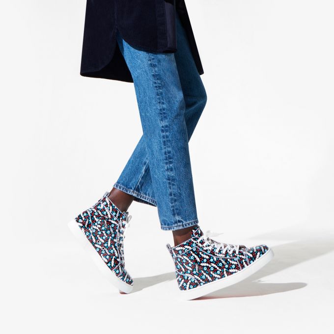 Christian Louboutin Louis Orlato Creative Koža Sneakers Muške Patike Crne | RS-11041