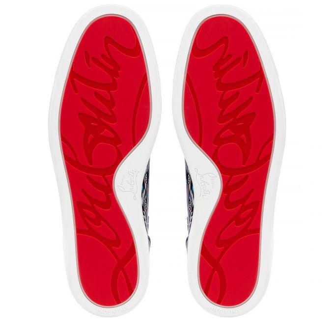 Christian Louboutin Louis Orlato Creative Koža Sneakers Muške Patike Crne | RS-11041