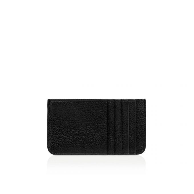 Christian Louboutin M Credilou Nv Calf Empire/Spi Classic Koža Porte Carte Muške Card Holder Crne | RS-55512