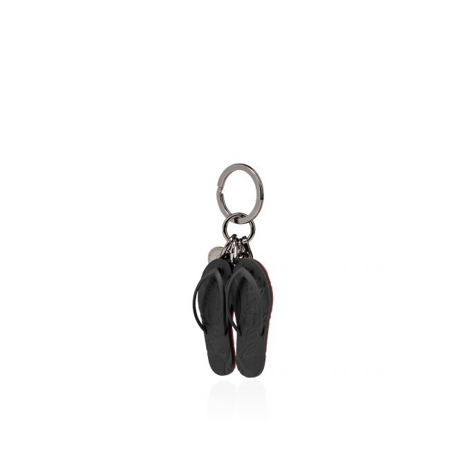 Christian Louboutin M Loubiflip Keyring Plastic Finish Keyrings Muške Privjesak Za Ključeve Crne | RS-25450