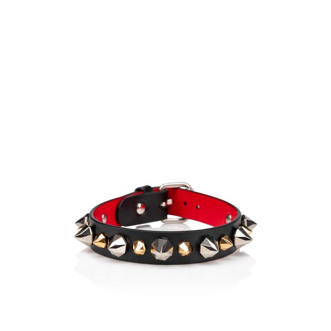 Christian Louboutin M Loubilink Bracelet Classic Koža Bracelets Muške Bracelets Crne Visebojne | RS-83114