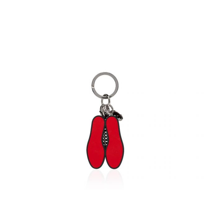 Christian Louboutin M Lug Sole Metallic Finish Keyrings Muške Privjesak Za Ključeve Crne Crvene | RS-22279