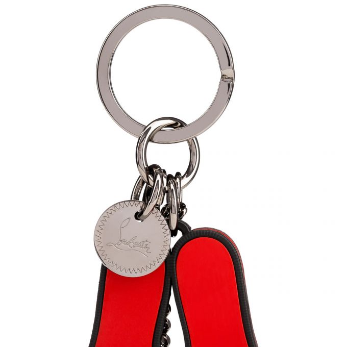 Christian Louboutin M Lug Sole Metallic Finish Keyrings Muške Privjesak Za Ključeve Crne Crvene | RS-22279