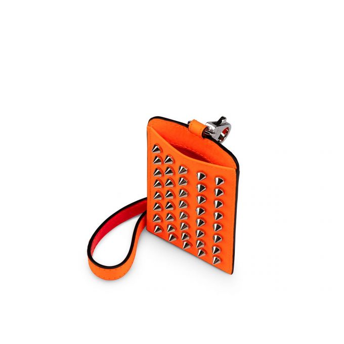 Christian Louboutin M Miloucah Creative Koža Card Holder Muške Card Holder Narančaste Srebrne | RS-23971