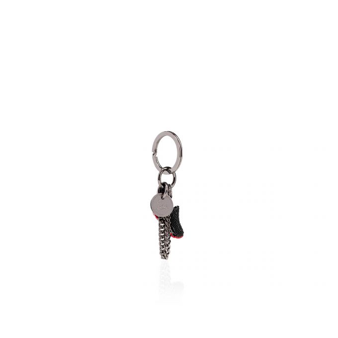 Christian Louboutin M Running Metallic Finish Keyrings Ženske Privjesak Za Ključeve Crne Crvene | RS-76289