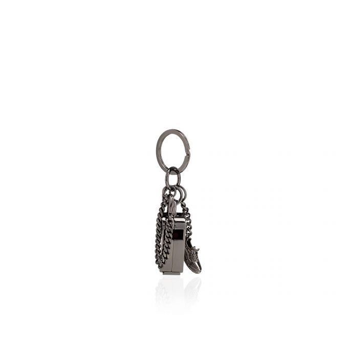 Christian Louboutin M Whistle Keyri Gunmetal Metallic Finish Keyrings Ženske Privjesak Za Ključeve Metalne | RS-45560