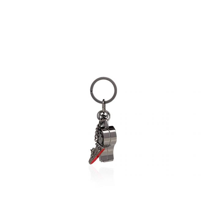 Christian Louboutin M Whistle Keyri Gunmetal Metallic Finish Keyrings Ženske Privjesak Za Ključeve Metalne | RS-45560