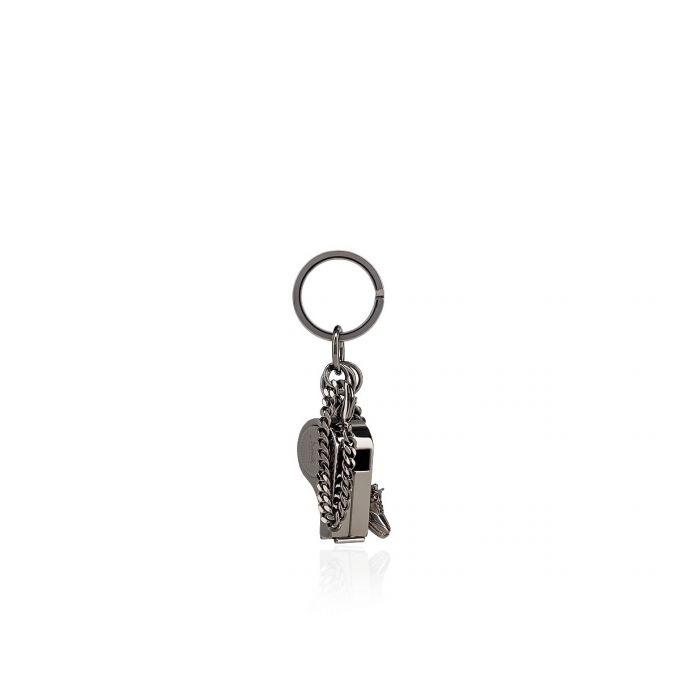 Christian Louboutin M Whistle Keyri Gunmetal Metallic Finish Keyrings Ženske Privjesak Za Ključeve Metalne | RS-45560