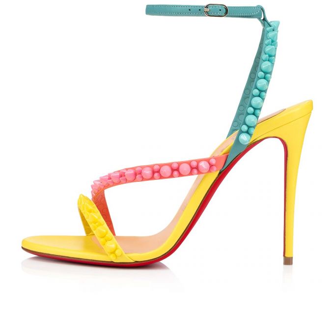 Christian Louboutin Mafaldina Spikes 100 Nappa Sandals Ženske Sandale Visebojne | RS-72219