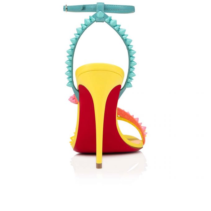 Christian Louboutin Mafaldina Spikes 100 Nappa Sandals Ženske Sandale Visebojne | RS-72219