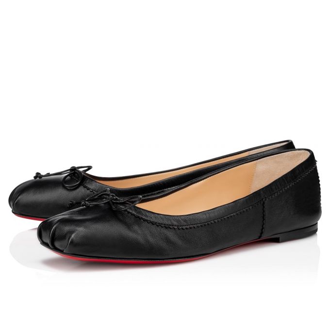 Christian Louboutin Mamadrague Nappa Flats Ženske Flats Crne | RS-76610