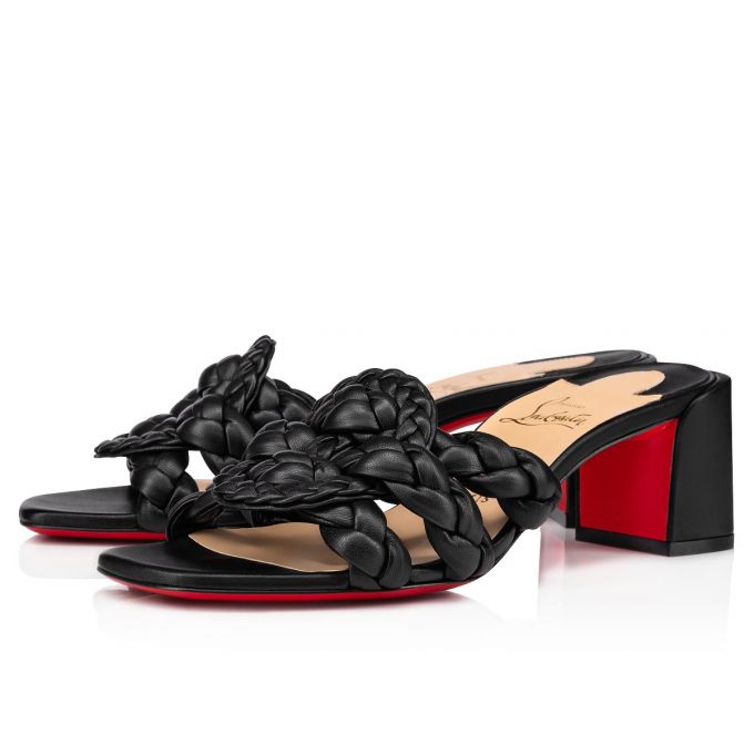 Christian Louboutin Marmela 55 Nappa Mules Ženske Mules Crne | RS-20002