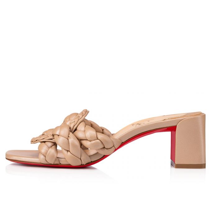 Christian Louboutin Marmela 55 Nappa Mules Ženske Mules Bež | RS-28945