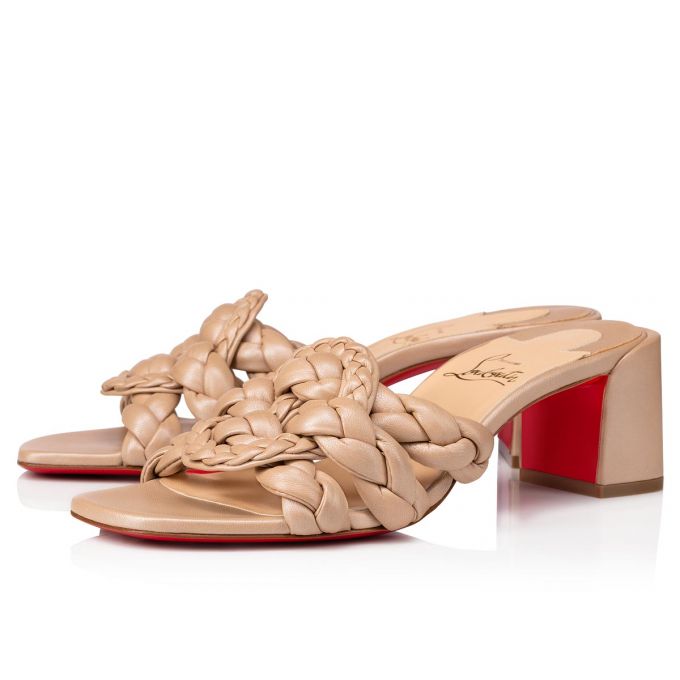 Christian Louboutin Marmela 55 Nappa Mules Ženske Mules Bež | RS-28945