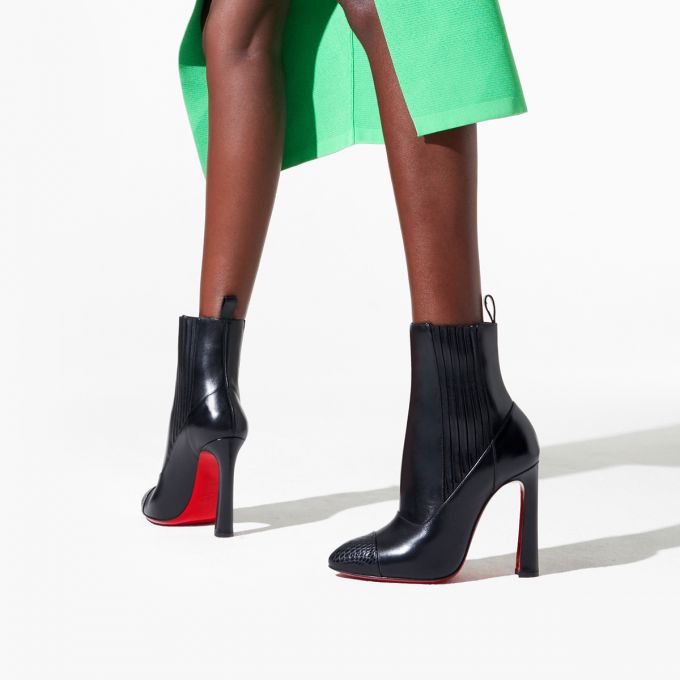 Christian Louboutin Me In The 90s 100 Calf Boots Ženske Čizme Crne | RS-71550