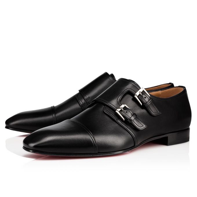 Christian Louboutin Mortimer 000 Calf Monk Straps Muške Monk Straps Crne | RS-69218