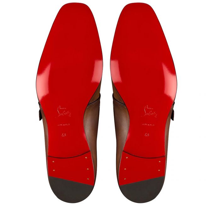 Christian Louboutin Mortimer 000 Havane Calf Monk Straps Muške Monk Straps Smeđe | RS-74127