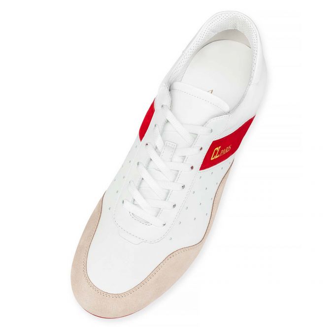 Christian Louboutin My K Low Calf Sneakers Muške Patike Bijele | RS-81216