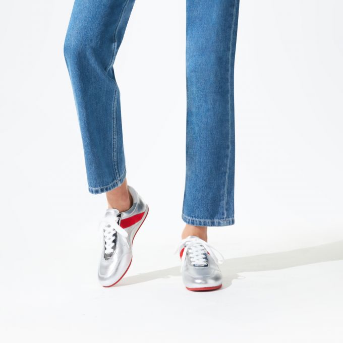 Christian Louboutin My K Low Nappa Sneakers Ženske Patike Srebrne | RS-84269