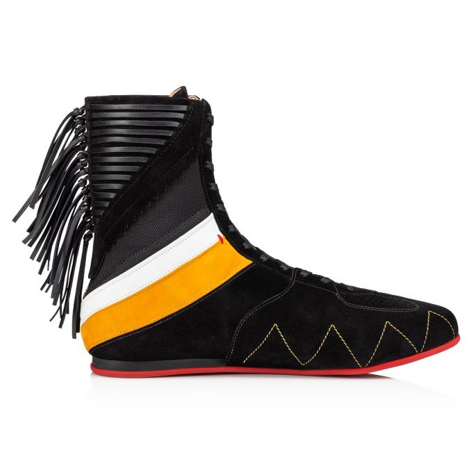 Christian Louboutin My K.O. Version Veau Velours Sneakers Muške Patike Crne | RS-04530