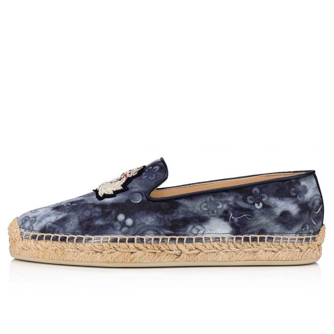 Christian Louboutin Nanou Orlato Cotton Espadrilles Ženske Espadrilles Visebojne Plave | RS-20979