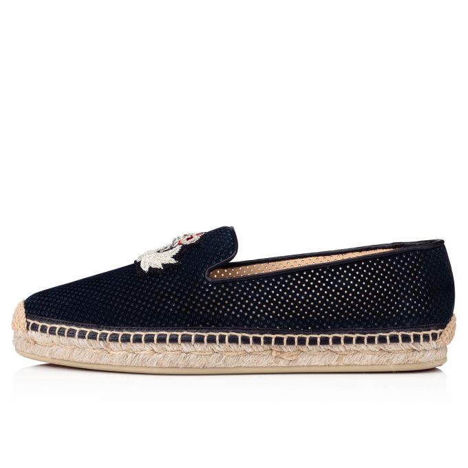 Christian Louboutin Nanou Orlato Veau Velours Espadrilles Ženske Espadrilles Plave | RS-15577