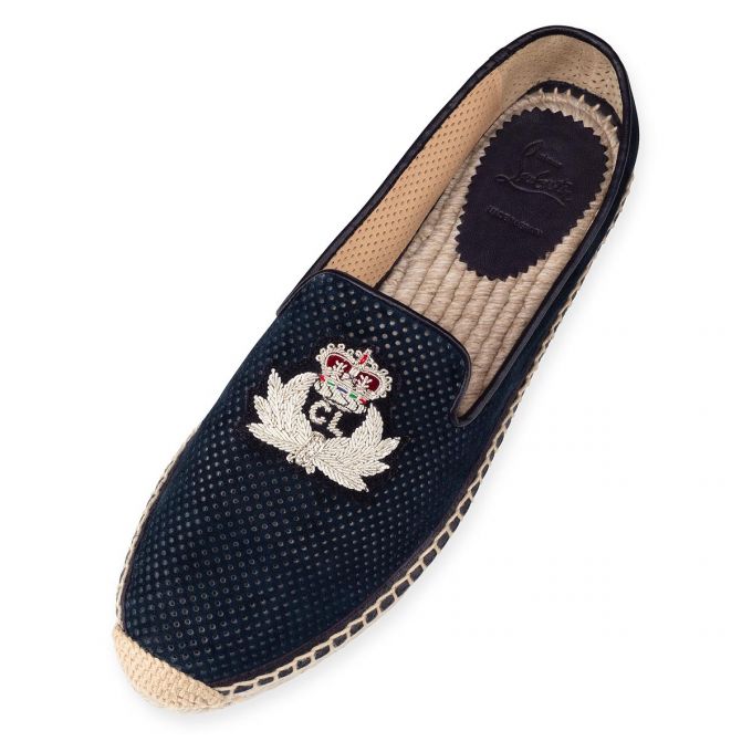 Christian Louboutin Nanou Orlato Veau Velours Espadrilles Ženske Espadrilles Plave | RS-15577