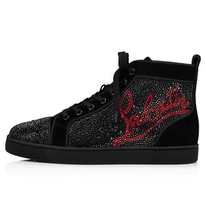 Christian Louboutin Navy Louis Strass Sneakers Muške Patike Crne | RS-49545