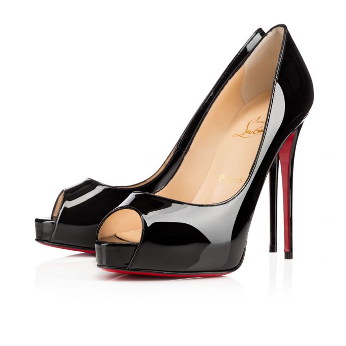 Christian Louboutin New Very Prive 120 120 Patent Platforms Ženske Platforms Crne | RS-32852