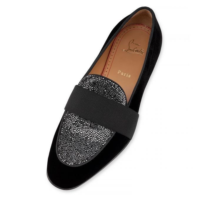 Christian Louboutin Night On The Ni 000 Version Velvet Loafer Muške Loafers Crne | RS-53090