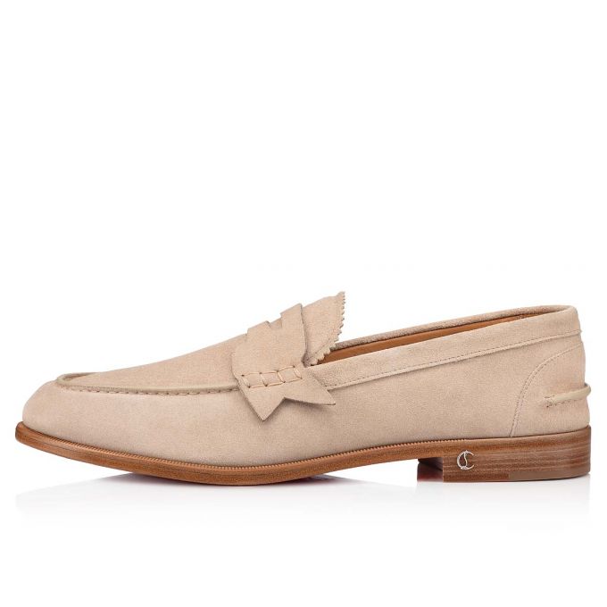 Christian Louboutin No Penny Calf Loafer Muške Loafers Sive | RS-15911