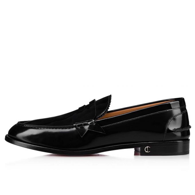 Christian Louboutin No Penny Calf Loafer Muške Loafers Crne | RS-41412