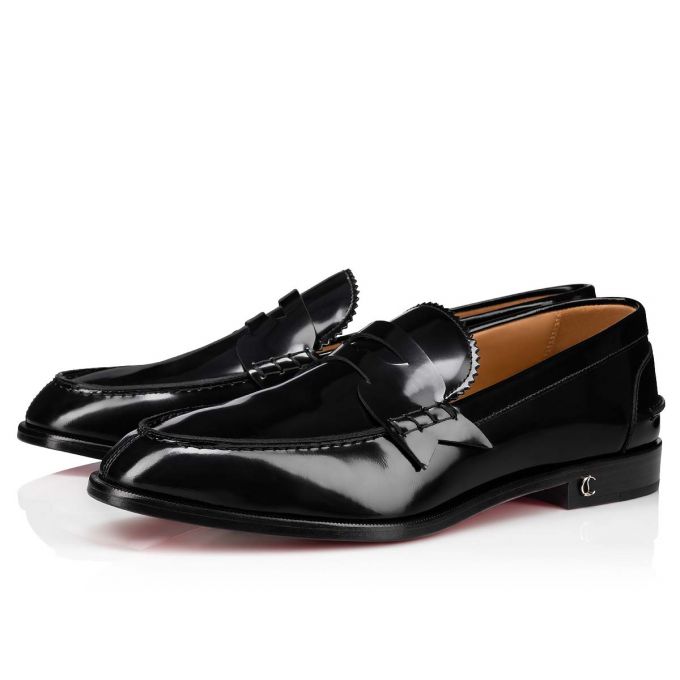 Christian Louboutin No Penny Calf Loafer Muške Loafers Crne | RS-41412