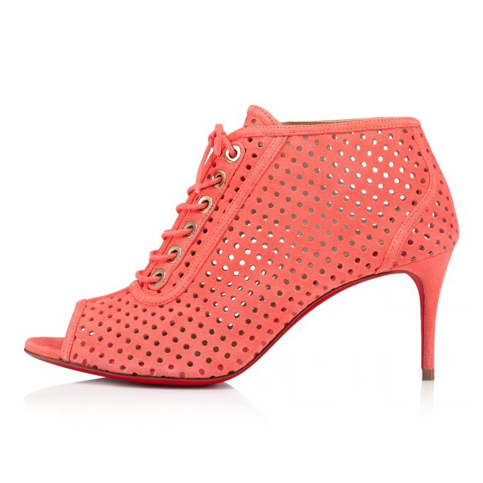 Christian Louboutin Open Ondessa 70 Suede Boots Ženske Čizme Roze | RS-50642