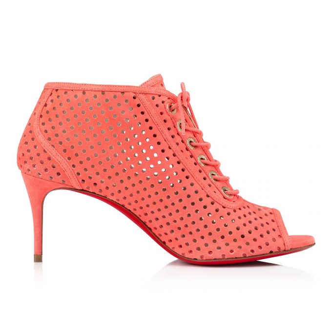 Christian Louboutin Open Ondessa 70 Suede Boots Ženske Čizme Roze | RS-50642