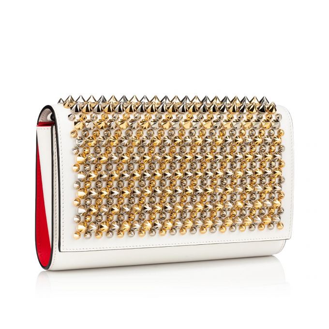 Christian Louboutin Paloma Clutch Classic Koža Pouches Ženske Pouches Bijele Visebojne | RS-03194