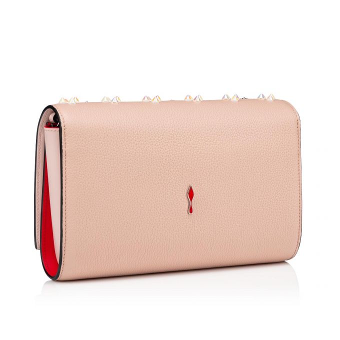 Christian Louboutin Paloma Clutch Classic Koža Pouches Ženske Pouches Roze Zlatne Bijele | RS-27168