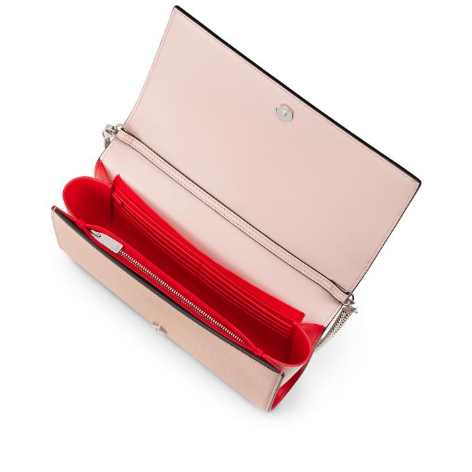 Christian Louboutin Paloma Clutch Classic Koža Pouches Ženske Pouches Roze Zlatne Bijele | RS-27168