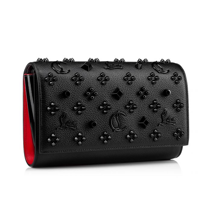 Christian Louboutin Paloma Clutch Classic Koža Pouches Ženske Pouches Crne | RS-83402