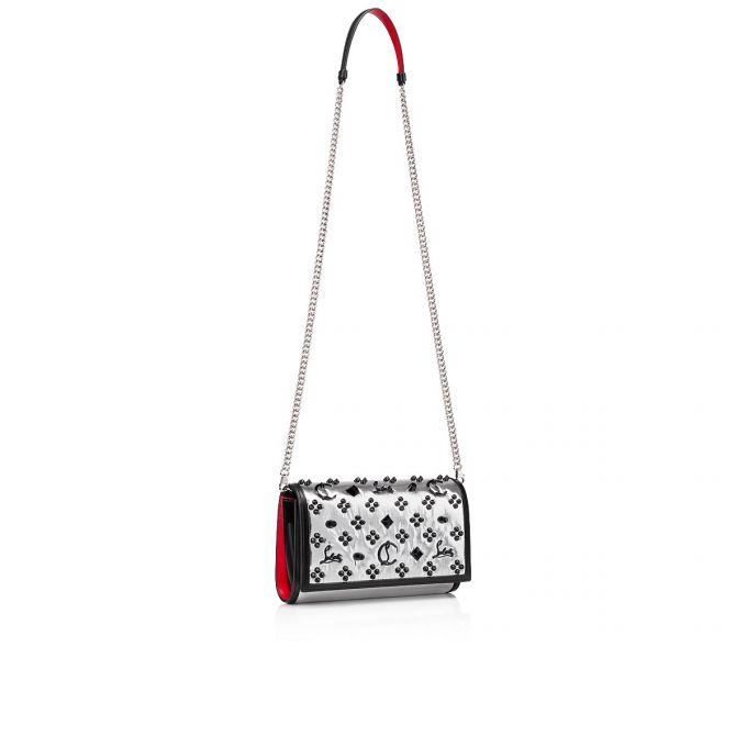 Christian Louboutin Paloma Clutch Creative Fabric Cross Body Bags Ženske Cross Body Bags Srebrne Crne | RS-54881