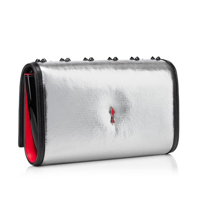 Christian Louboutin Paloma Clutch Creative Fabric Cross Body Bags Ženske Cross Body Bags Srebrne Crne | RS-54881