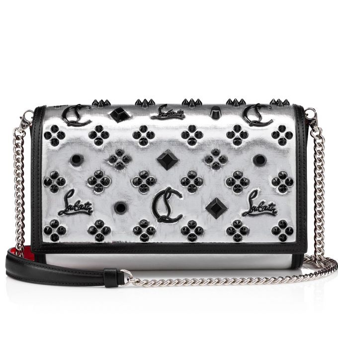 Christian Louboutin Paloma Clutch Creative Fabric Cross Body Bags Ženske Cross Body Bags Srebrne Crne | RS-54881