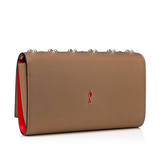 Christian Louboutin Paloma Clutch Creative Fabric Pouches Ženske Pouches Bež Zlatne | RS-73791