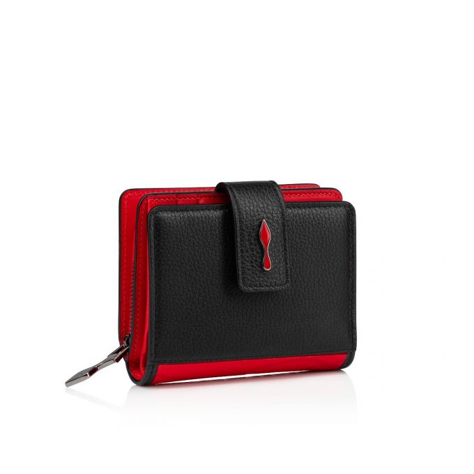 Christian Louboutin Paloma Mini Wallet Calf Emp/So Classic Koža Wallets Ženske Novčanici Crne Crvene | RS-68415